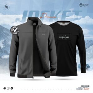 Men's Premium Jacket (Ash) with free T-Shirt