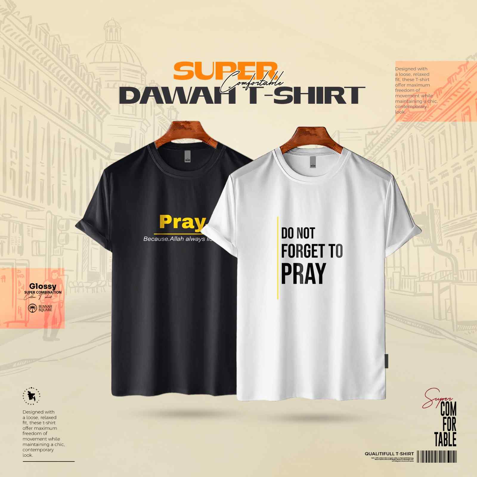 Cotton-t-shirt-new-web-poster-Black-White