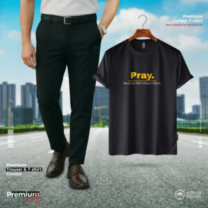 Men's Black Pant and Black T-Shirt Combo
