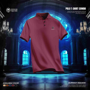 Mens China Polo T-shirt (Maroon- color)