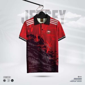 Premium Jersey- Red-Black-mix- 004