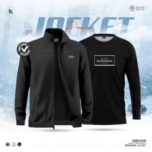 Men's Premium Jacket (Black) with free T-Shirt